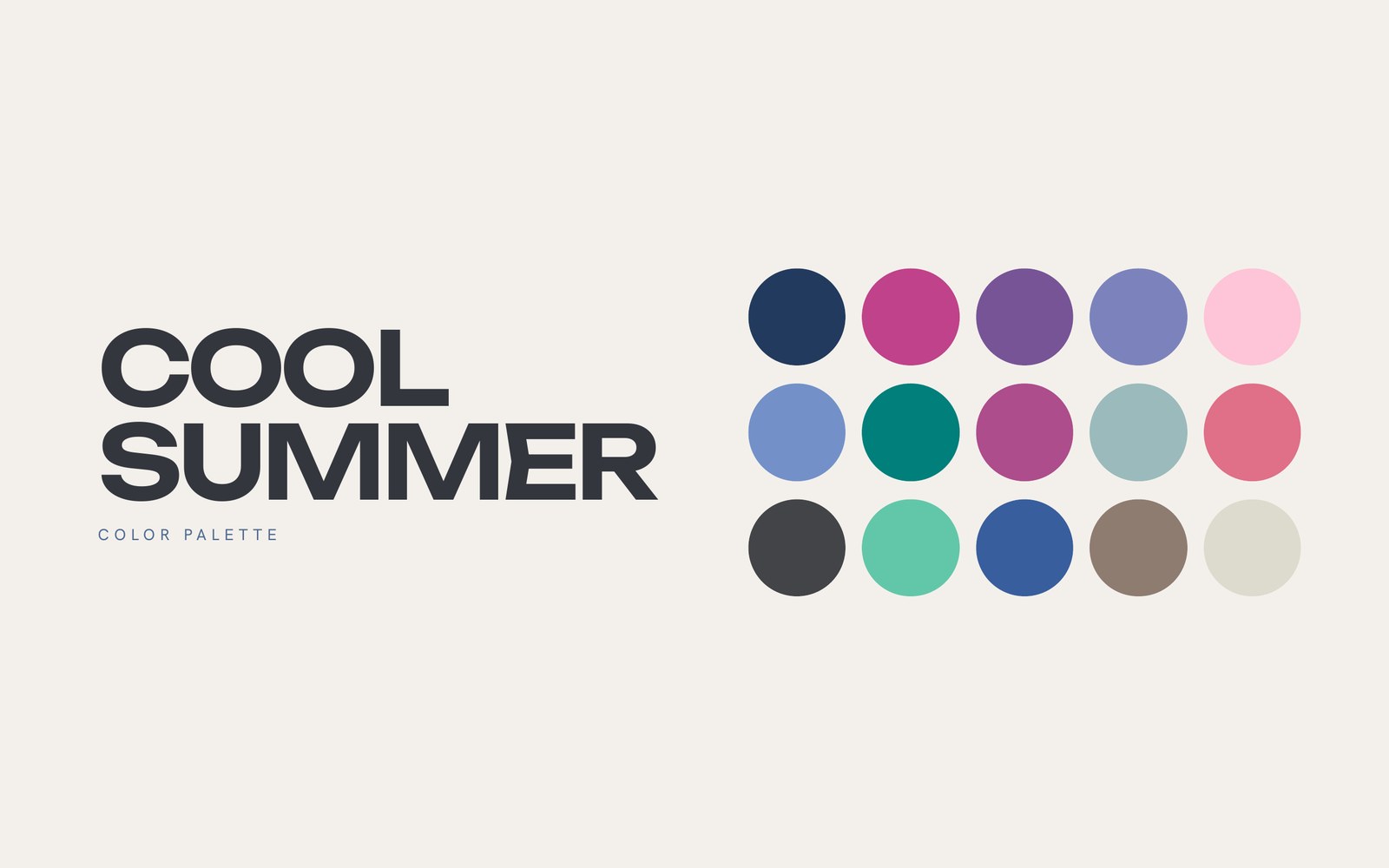 Cool Summer color palette cover from The Stylery's Complete Season Guide