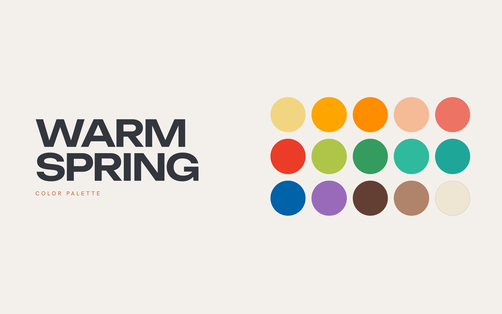 Warm Spring color palette cover from The Stylery's Complete Season Guide